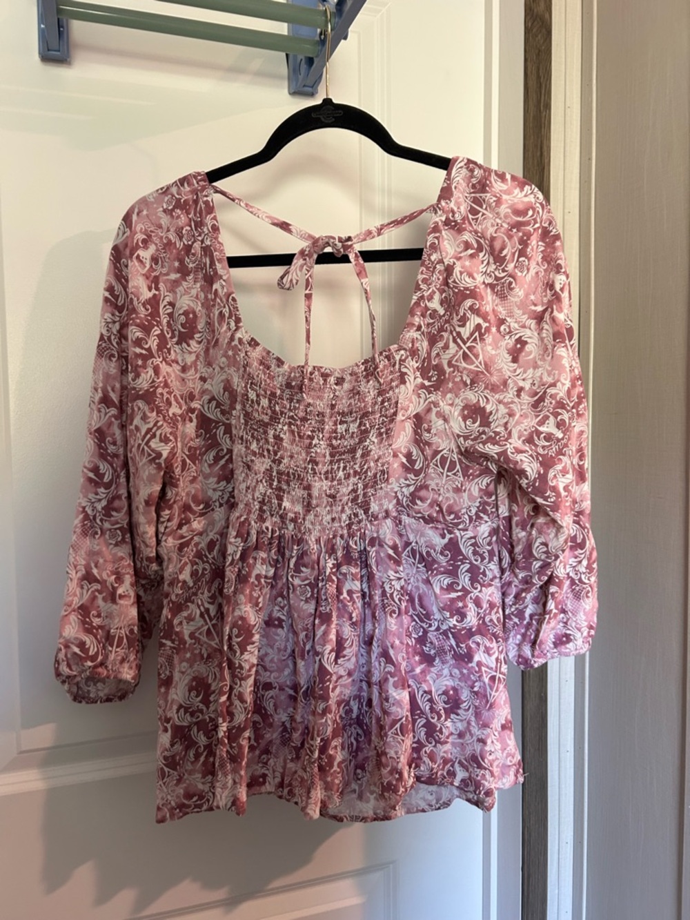 Deathly Hallows Printed Peasant Blouse - Picture 2 of 7